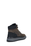 Geox Men's Brown Granito Nubuck Leather Casual Boots | Derimod