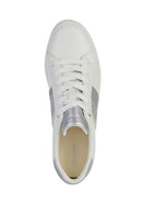 Geox Women's White Blomiee Lace-up Leather Sneaker | Derimod