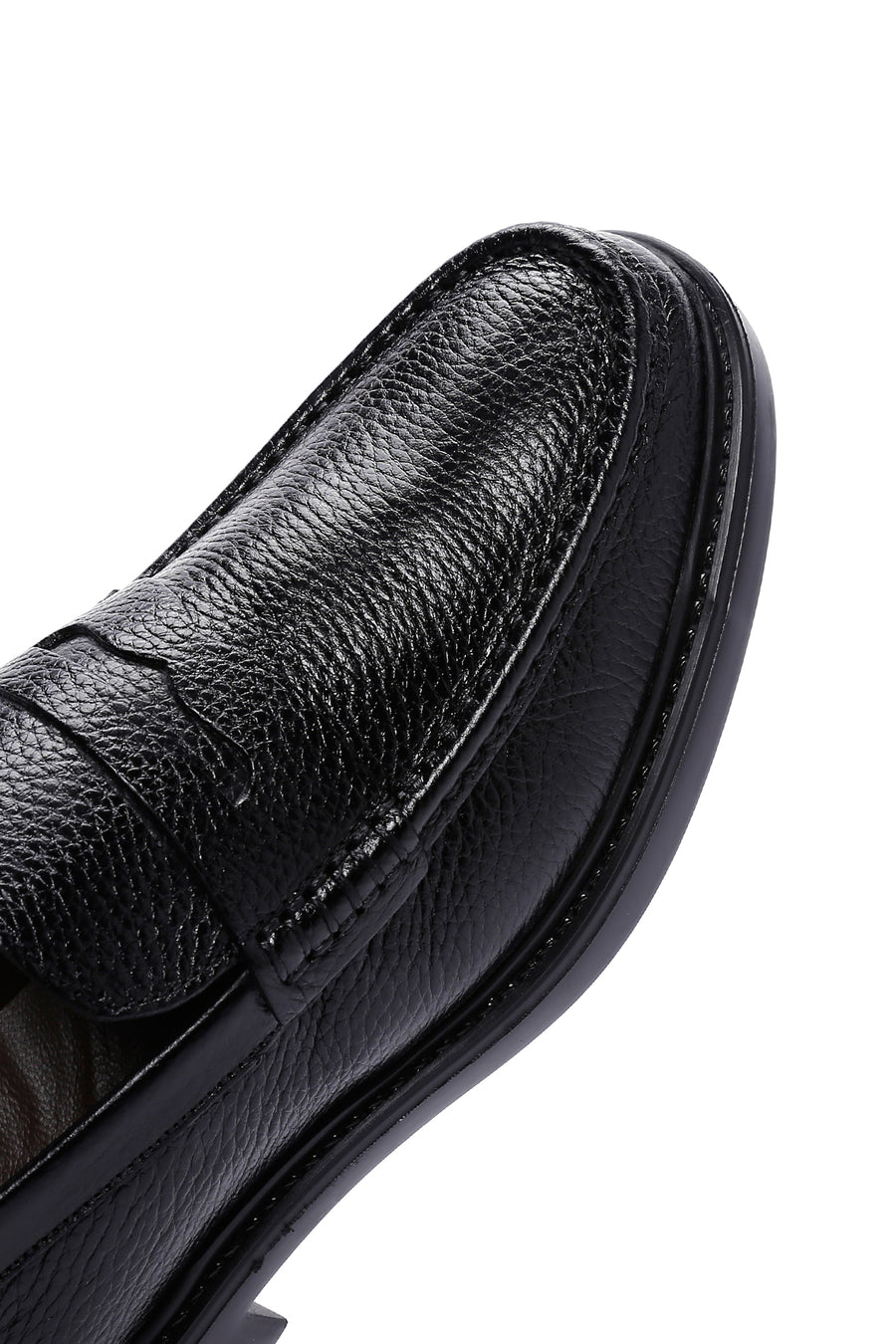 Men's Black Leather Casual Loafer