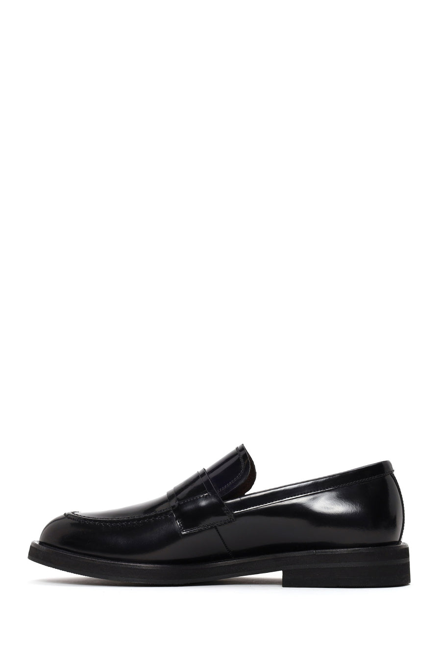 Male Black Leather Loafer