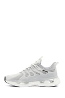 Men's White Gray Thick Soled Sneaker | Derimod