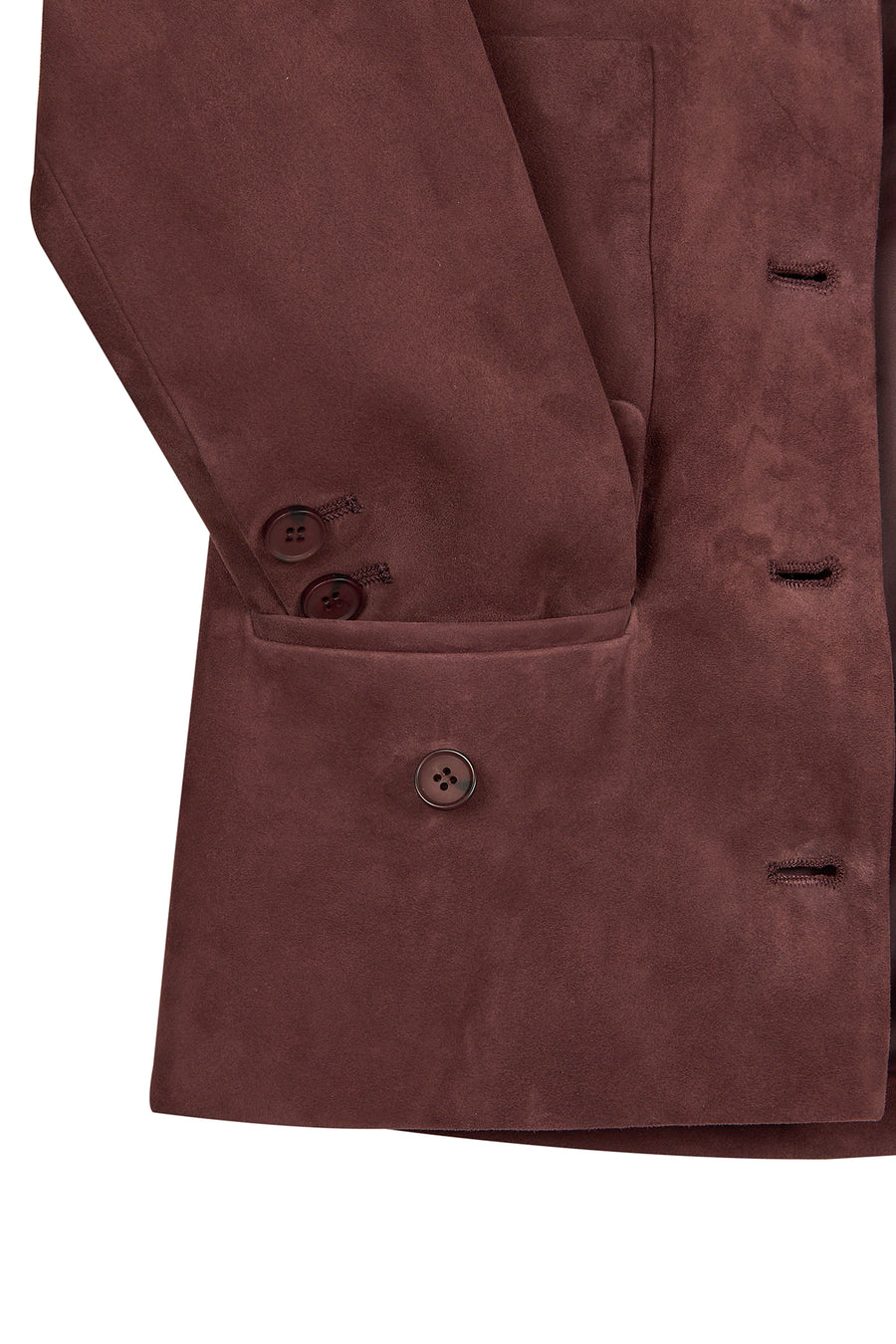 Cassandra Woman Burgundy Slim-Fit Suede Leather Jacket
