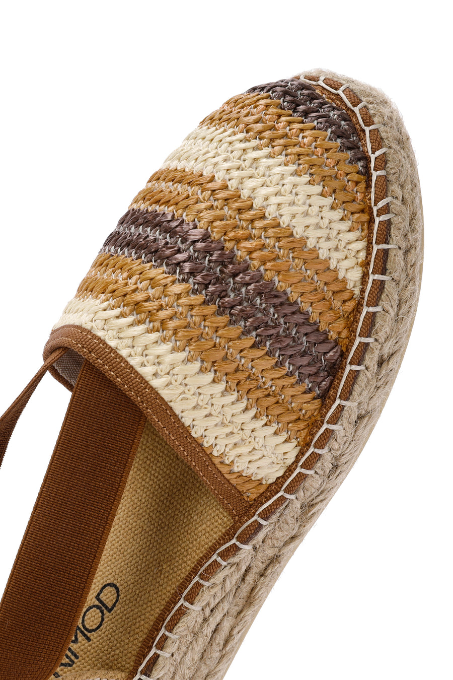 Women's Multicolored Thick-Soled Straw Espadrille Sandals