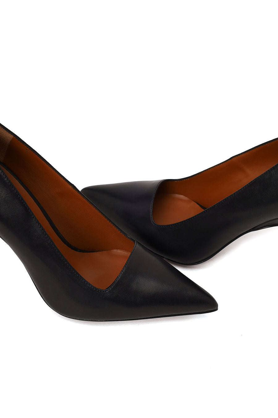 Kadın Siyah İnce Topuklu Deri Stiletto