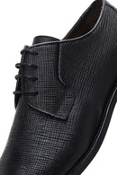 Men's Black Leather Printed Classic Shoes | Derimod