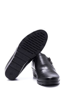 Women's Black Leather Wedge Heeled Comfort Shoes | Derimod