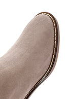 Women's Mink Zippered Thick Heel Suede Leather Boots | Derimod