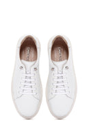 Women's White Leather Sneaker | Derimod