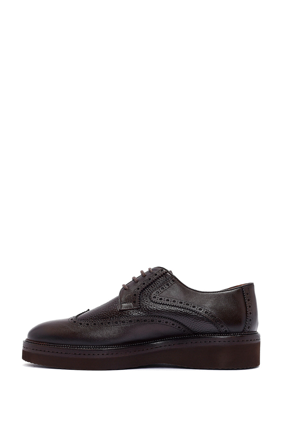 
Men's Brown Lace-Up Leather Casual Shoes
