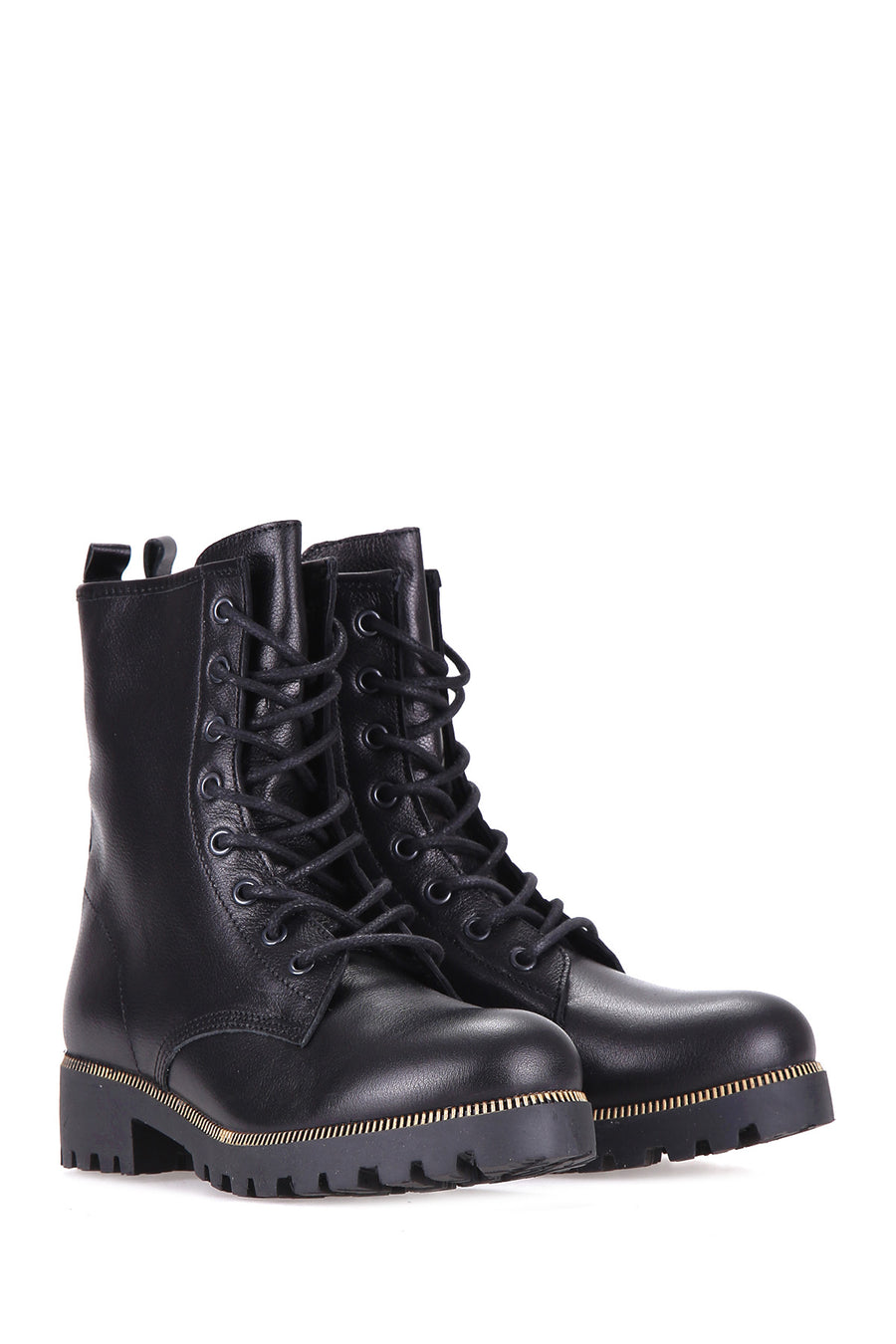 Lace-Up Women's Leather Boots