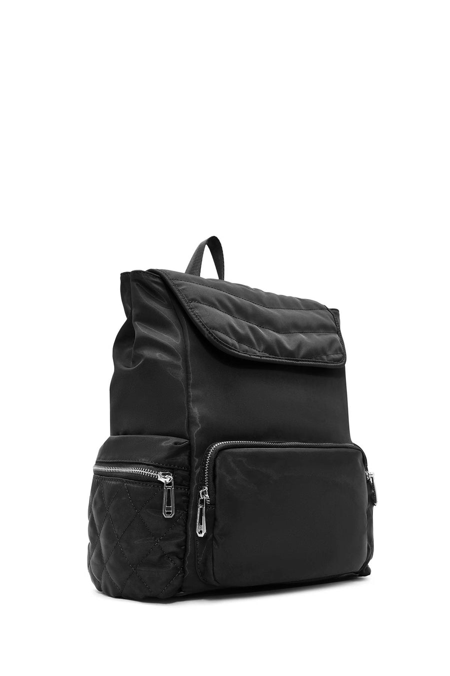 Women's Black Fabric Backpack