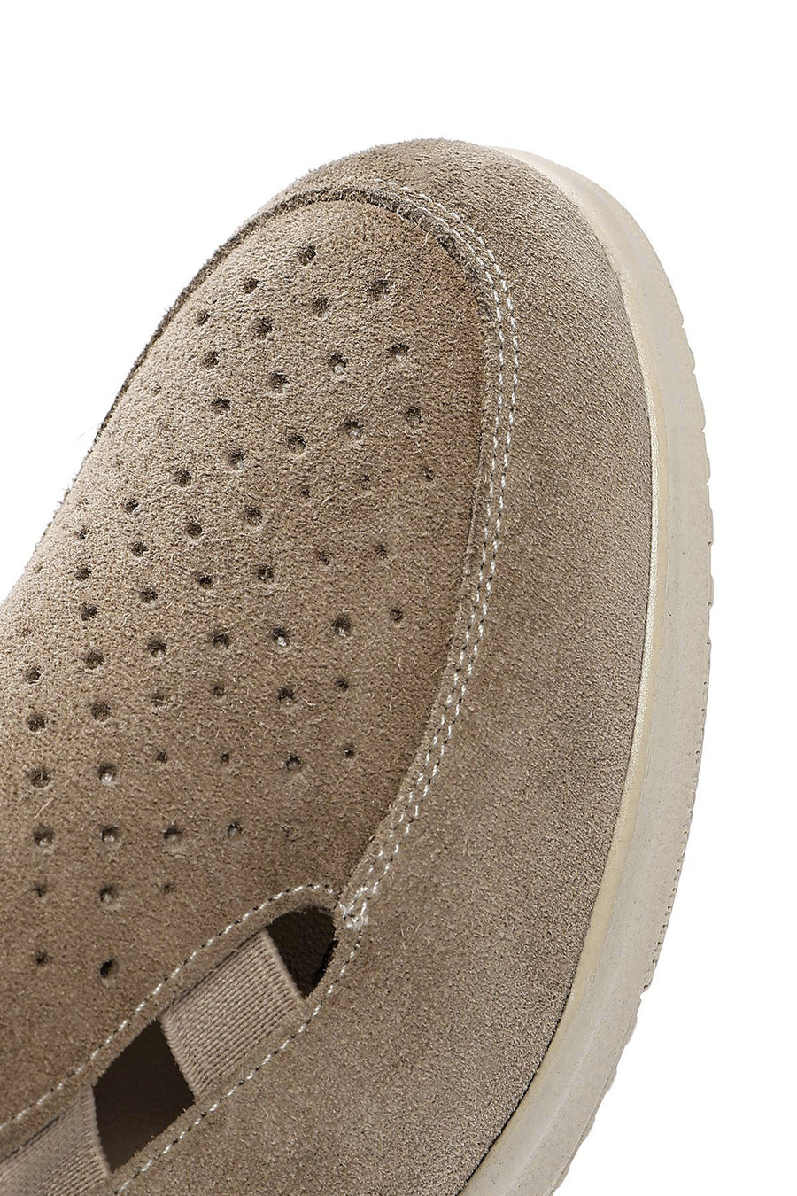 Women's Beige Wedge Heel Suede Leather Comfort Loafer