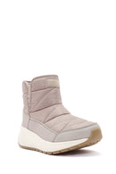 Skechers Women's Beige Bobs Sparrow Chunky Sole Fabric Boots | Derimod