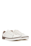 Men's Ecru Leather Sneaker | Derimod