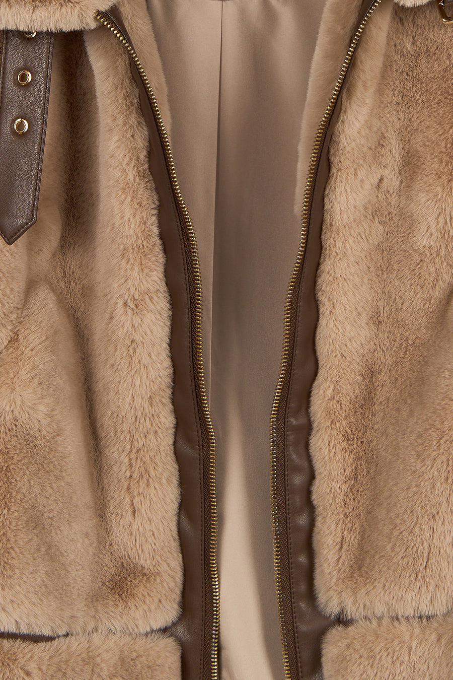 Livigno Woman Beige Short Teddy Coats