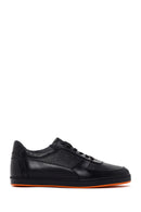 Men's Navy Blue Leather Casual Sneaker | Derimod