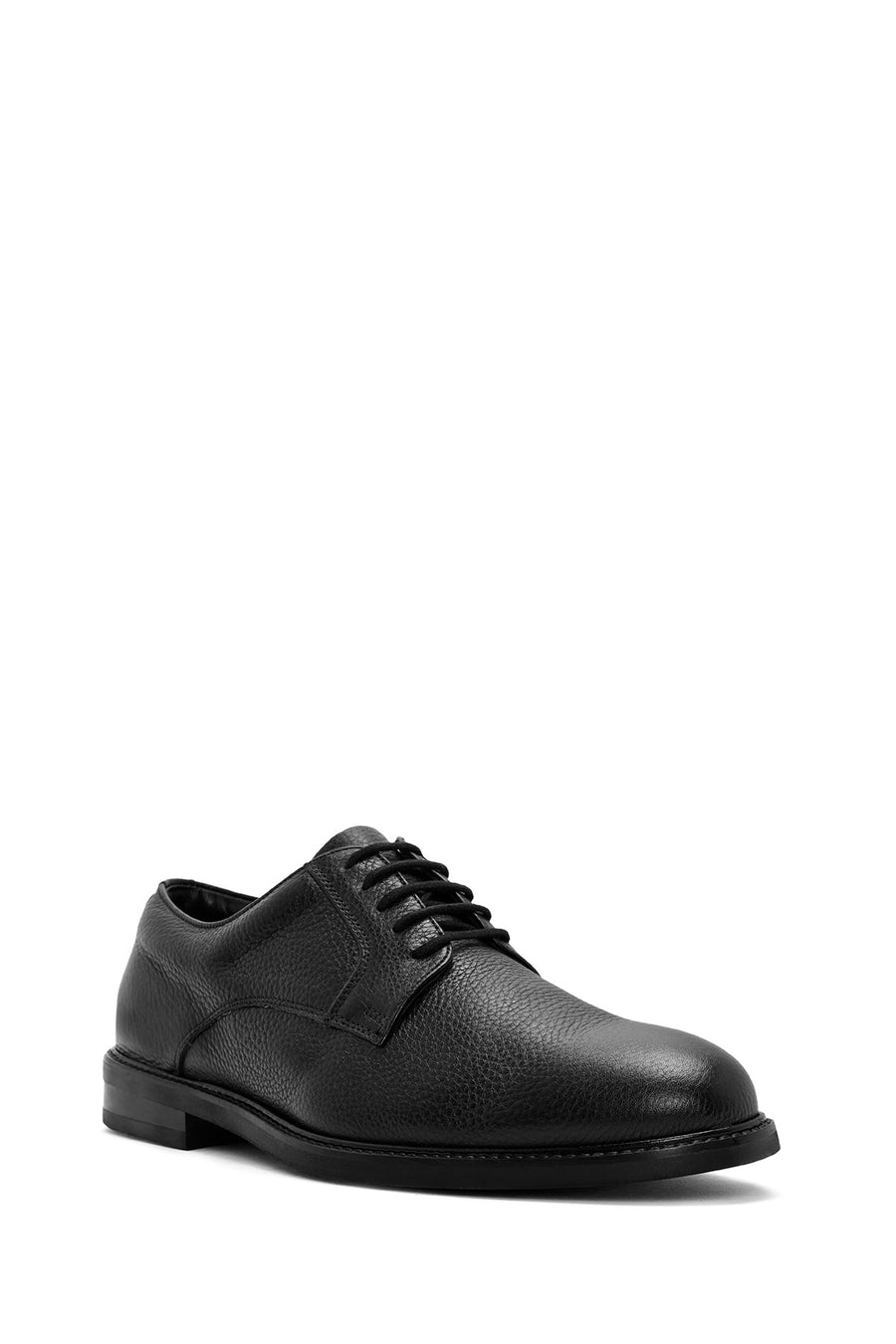 Men's Black Laced Leather Classic Shoes