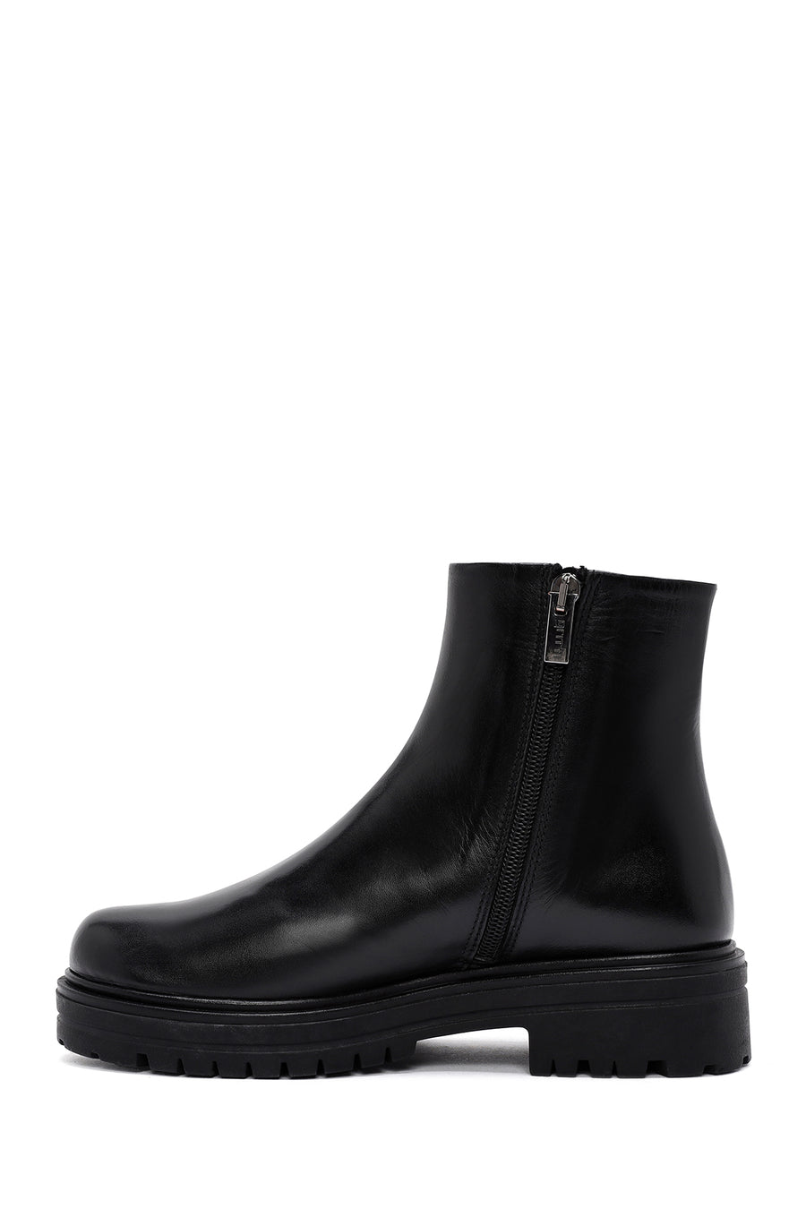 Derimod Gritti Woman Black Zip Closure Leather Boots