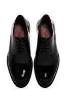 Men's Black Laced Patent Leather Classic Shoes | Derimod