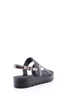 Women's Silver Zebra Detailed Sandals | Derimod