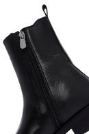 Women's Black Leather Zippered Chelsea Boots | Derimod