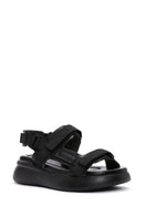 Women's Black Ankle Strap Thick Soled Sandals | Derimod