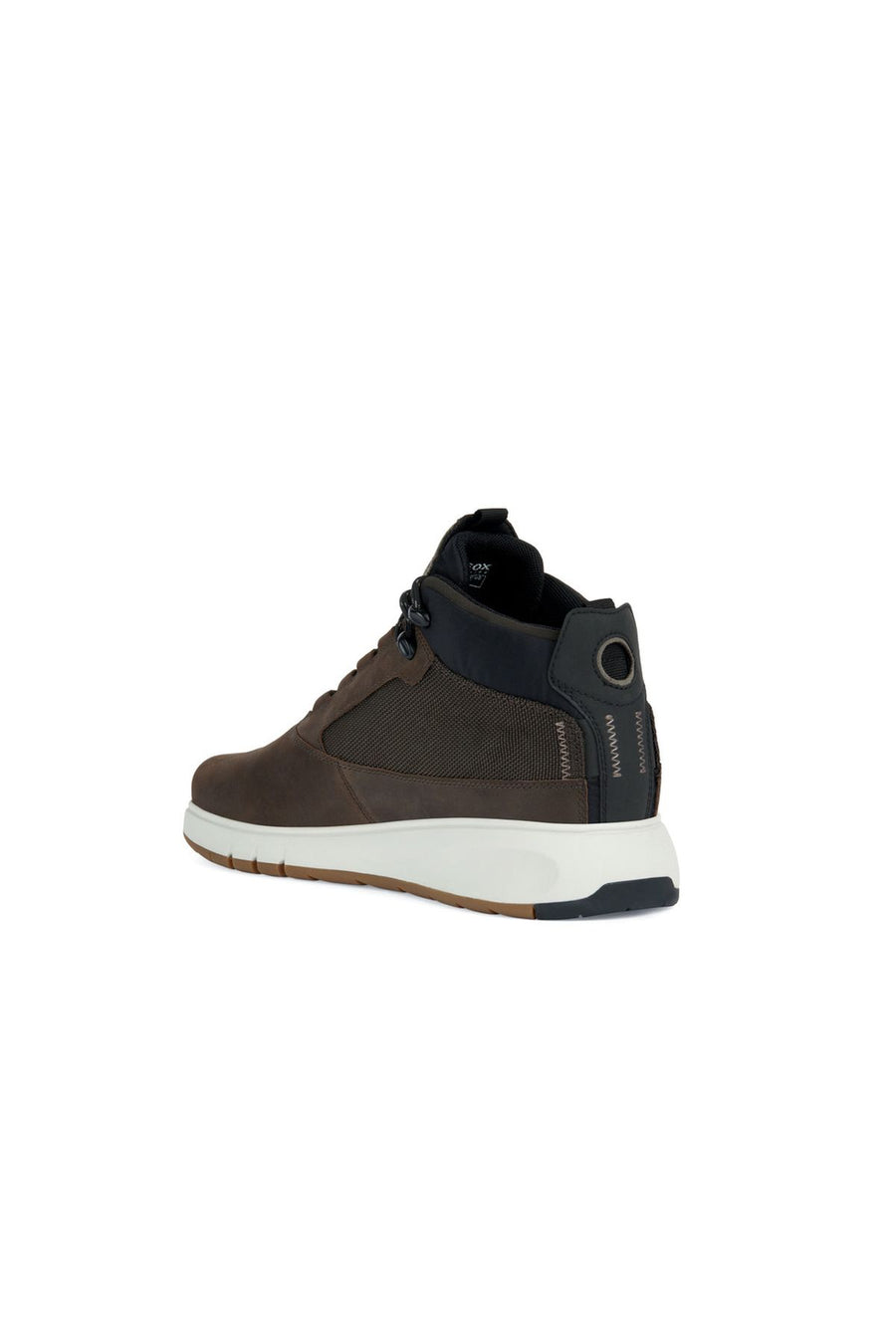 Geox Men's Brown Aerantis Lace-Up Nubuck Leather Boots
