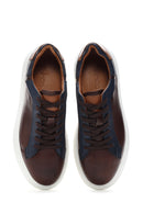 Men's Brown Leather Thick Sole Sneaker | Derimod