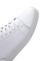 Men's White Leather Sneaker | Derimod