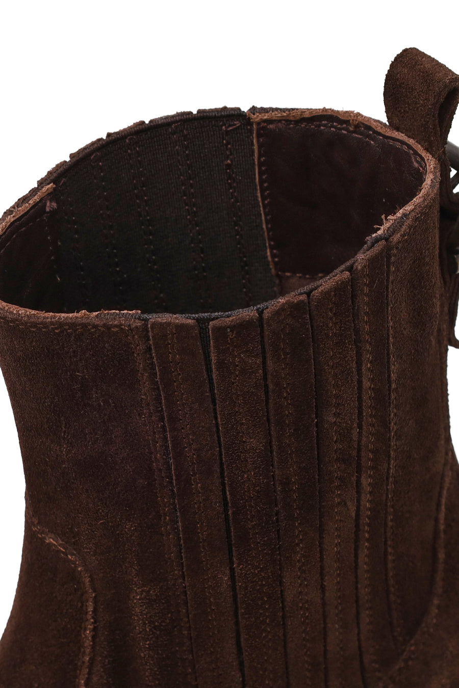 Woman Brown Buckled Suede Chelsea Boots