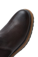 Men's Brown Leather Casual Chelsea Boots | Derimod