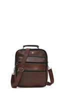 Men's Brown Long Strap Leather Handbag | Derimod