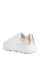 Geox Women's White Spherica Ec4.1 Lace-up Leather Sneaker | Derimod