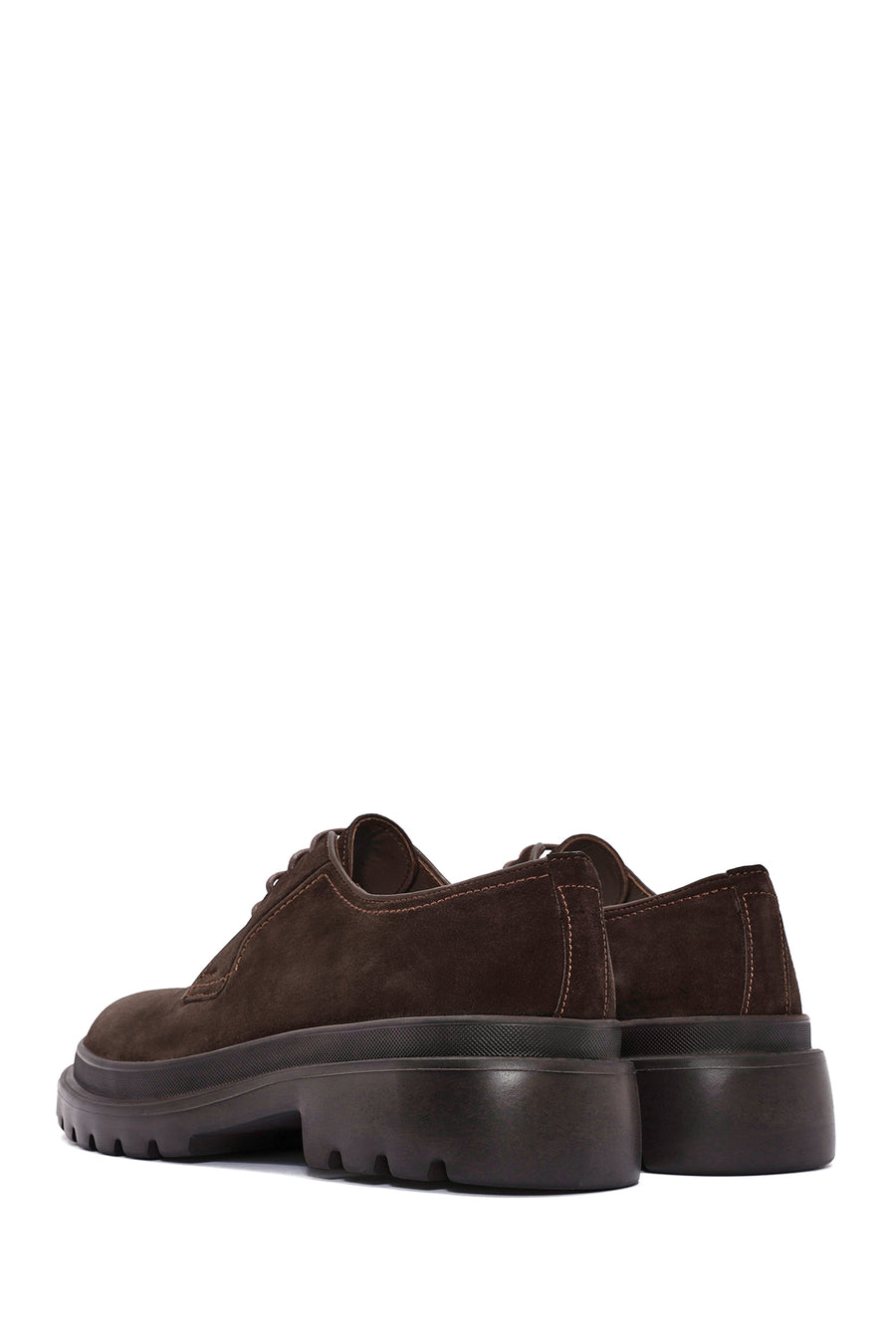 Men's Brown Lace-Up Suede Leather Casual Shoes