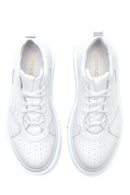 Women's White Leather Sneaker | Derimod