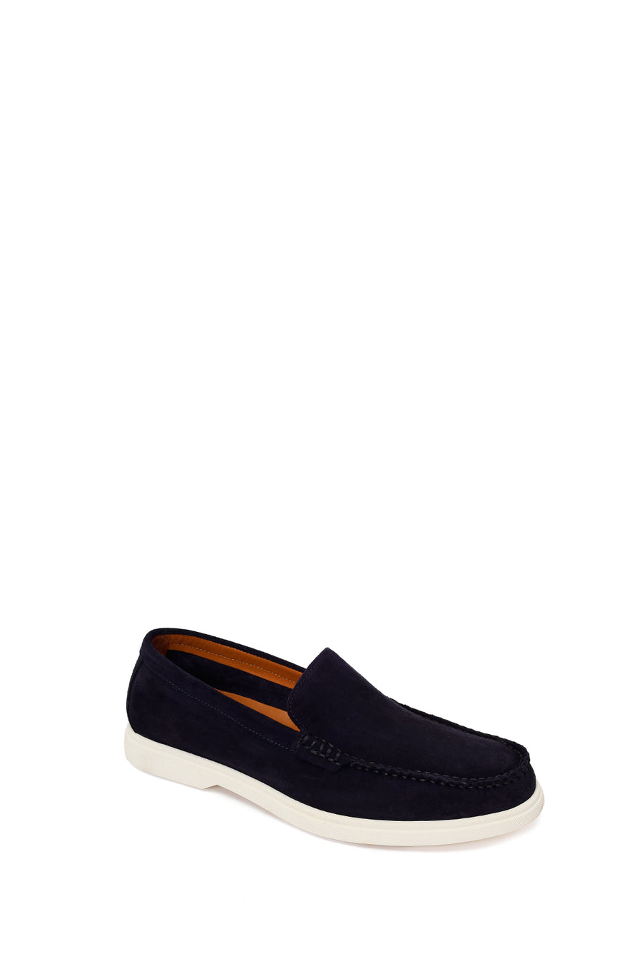 Male Navy Suede Leather Loafer