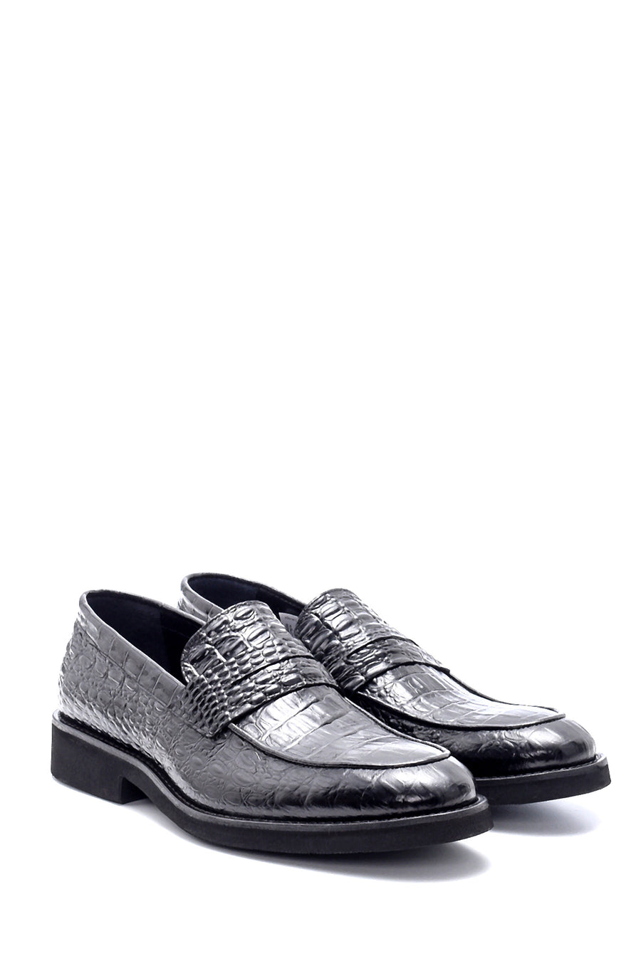 Men's Leather Crocodile Pattern Classic Loafer