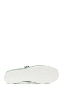 Woman Mint Green Buckled Mesh Ballerine flats | Derimod