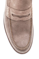 Erkek Vizon Süet Deri Loafer | Derimod