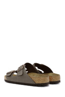 Birkenstock Women's Brown Arizona Eva Nubuck Leather Slippers | Derimod