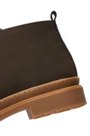 Men's Brown Nubuck Leather Boots | Derimod