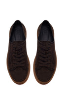 Male Brown Lace-Up Suede Leather Sneaker | Derimod