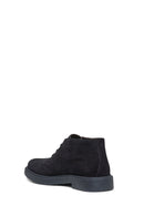 Geox Men's Navy Blue Massimiano Lace-Up Suede Leather Boots | Derimod