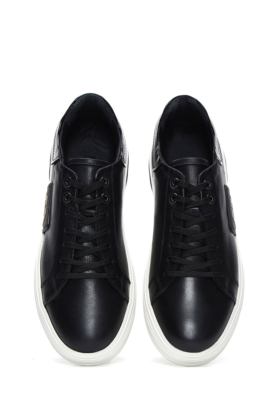 Men's Black Leather Sneaker