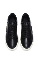 Men's Black Leather Sneaker | Derimod