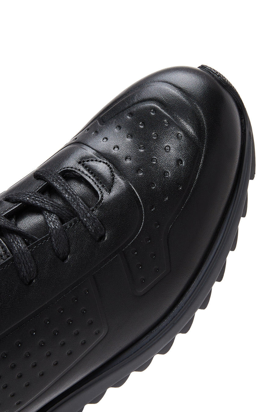 Men's Black Leather Sneaker