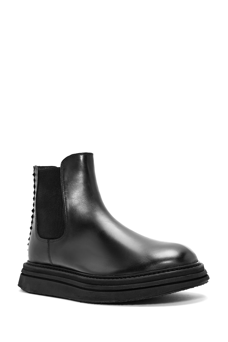 Men's Black Leather Chelsea Boots