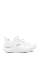 Skechers Women's White Arch Fit Lace-Up Chunky Sole Sneakers | Derimod