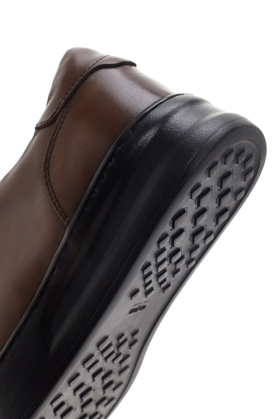Men's Brown Lace-Up Leather Sneaker