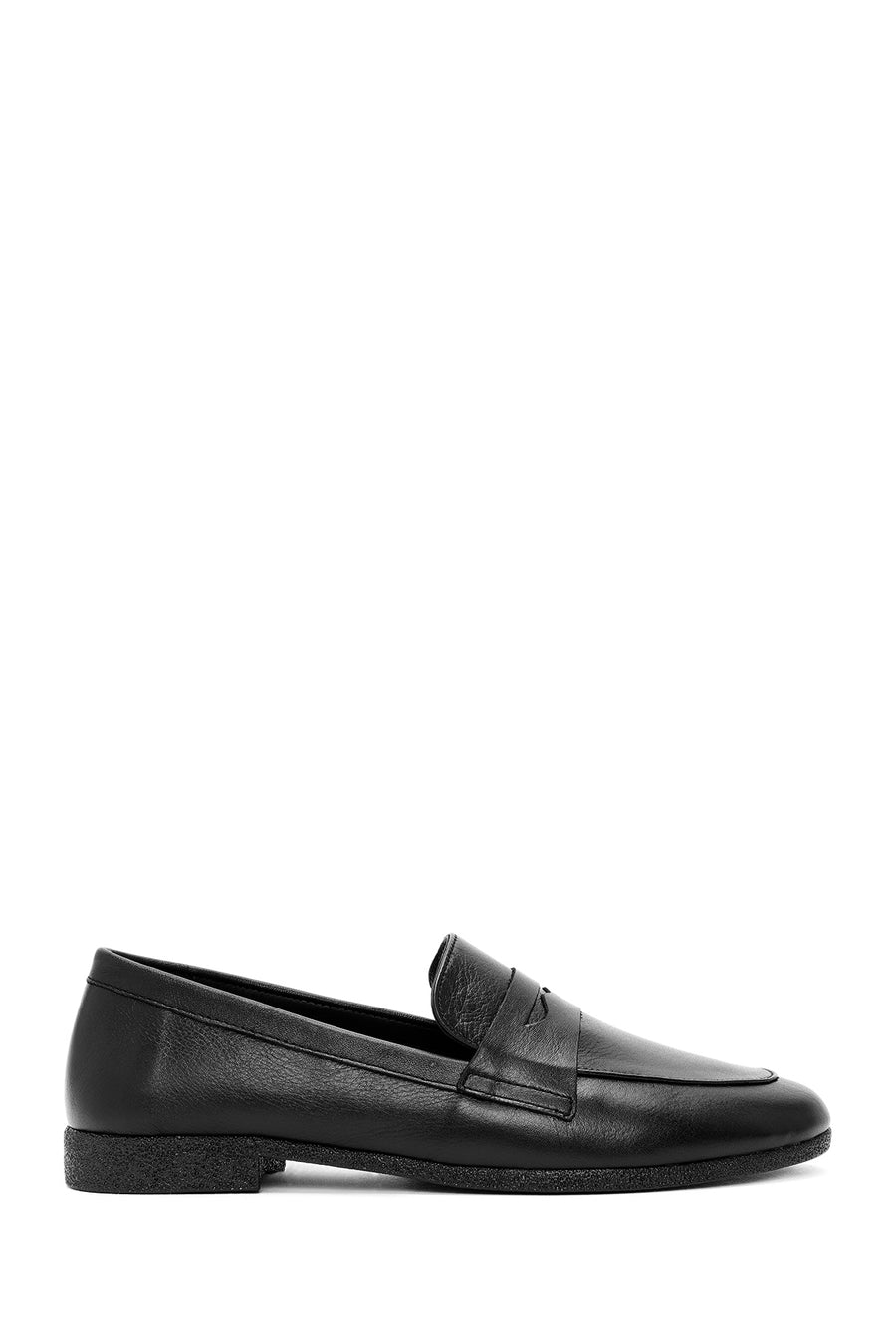 Women's Black Leather Classic Loafer 24WFD350118 | Derimod